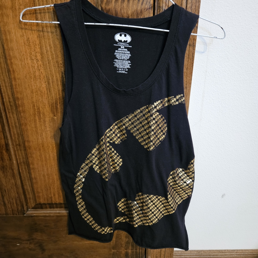 DC Comics Black and Gold Batman Tank Top